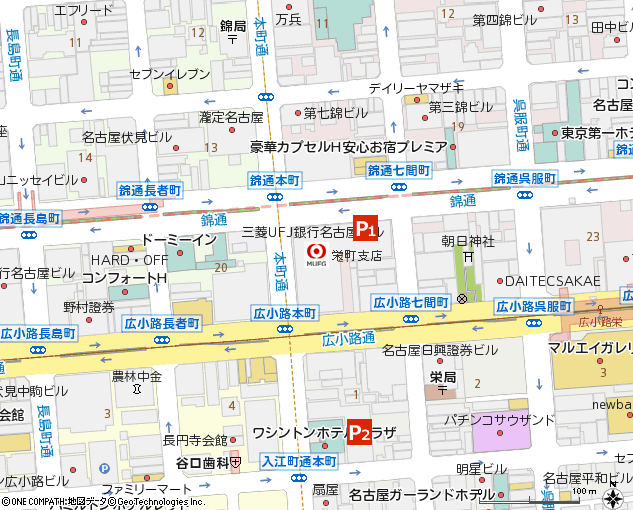 栄町支店付近の地図